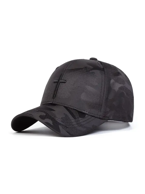 Fashion Cross & Eyelet Embroidery Design Baseball Cap, Casual Outdoor Sports Hat for Men & Women, Adjustable Sun Protection Cap for Daily Wear, Perfect for Students Outdoor Sports 6