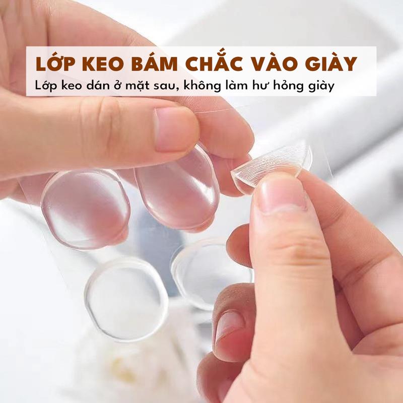 Product Introduction of Miếng silicon đệm lót êm chân khi mang giày, bảo vệ chân cọ xát vào giày trong suốt chống trượt 462 3