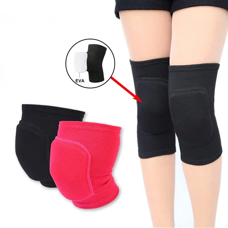 Đệm đầu gối nén thể thao, Bảo vệ đầu gối đàn hồi, Hỗ trợ nẹp đầu gối bằng bọt biển dày, Thích hợp để khiêu vũ, tập luyện, tập luyện và Yoga