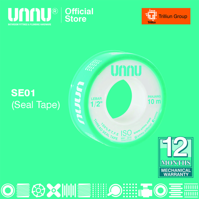 Gambar UNNU Seal Tape - SE01 1/2" dari UNNU.official Kab. Gresik Tokopedia