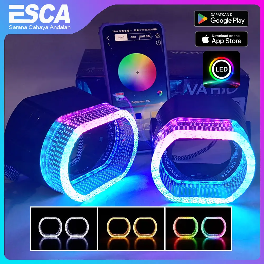 5D Shroud RGB Matrix Glory Vahid Bluetooth Apps Operate | Casing Projie RGB 5D Vahid | Premium Elegant Projector Case WRGB Matrix Glory Vahid | Lampu LED Hiasan Untuk Mobil Car Accesories