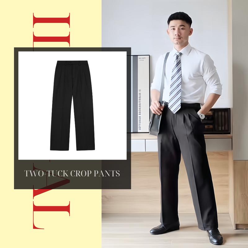 Quần Âu Nam Straight Fit ILLÉGAL - Đứng Form Che Khuyết Điểm Tốt - TWO-TUCK STRAIGHT FIT TROUSER