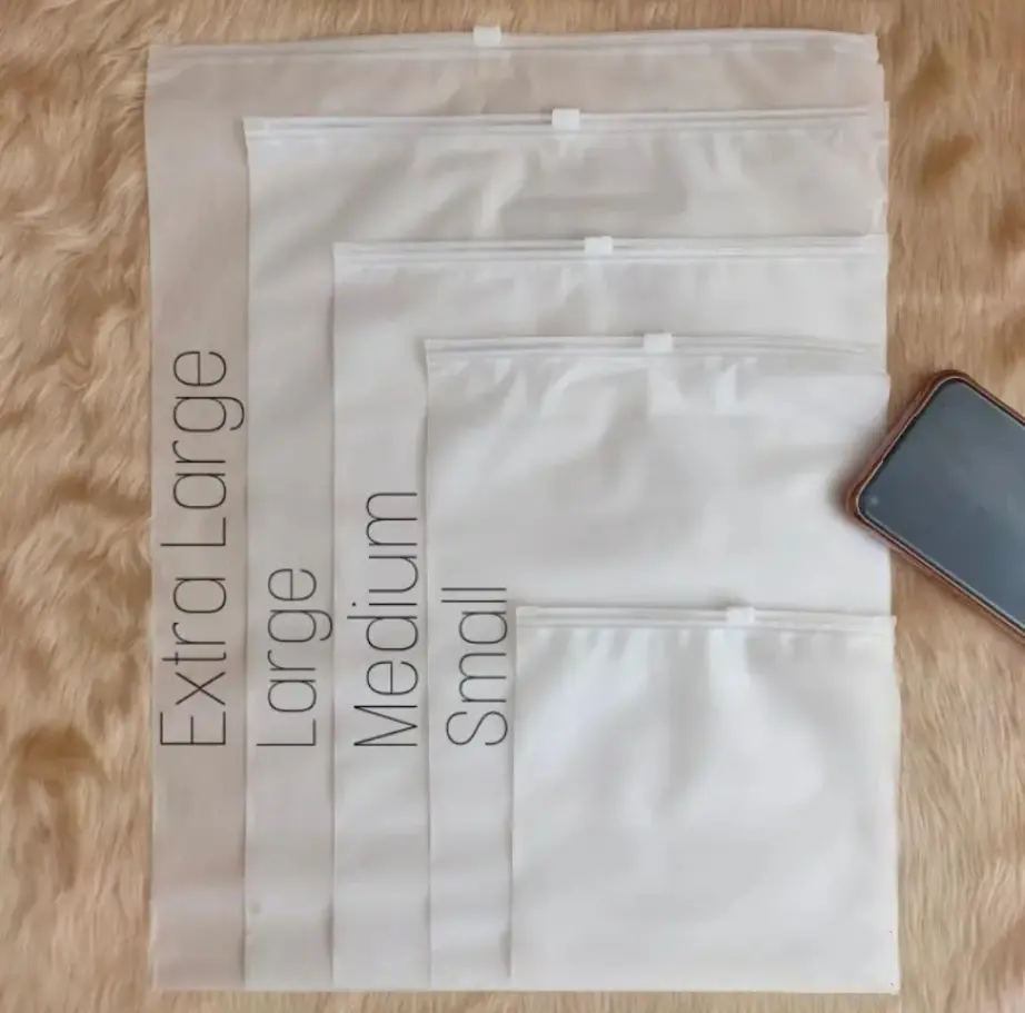 < Preferred No 1 >New Frosted Ziplock Seal Transparent Storage Bag Waterproof Travel Packing
