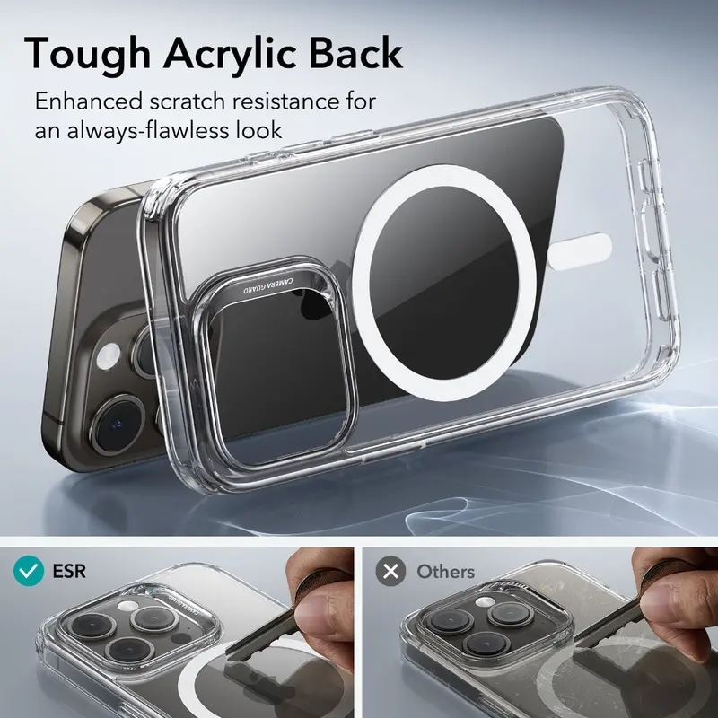 ESR Ốp lưng Magnetic Classic Hybrid màu trong dành cho iPhone 15 Pro Max - Có bảo hành 5
