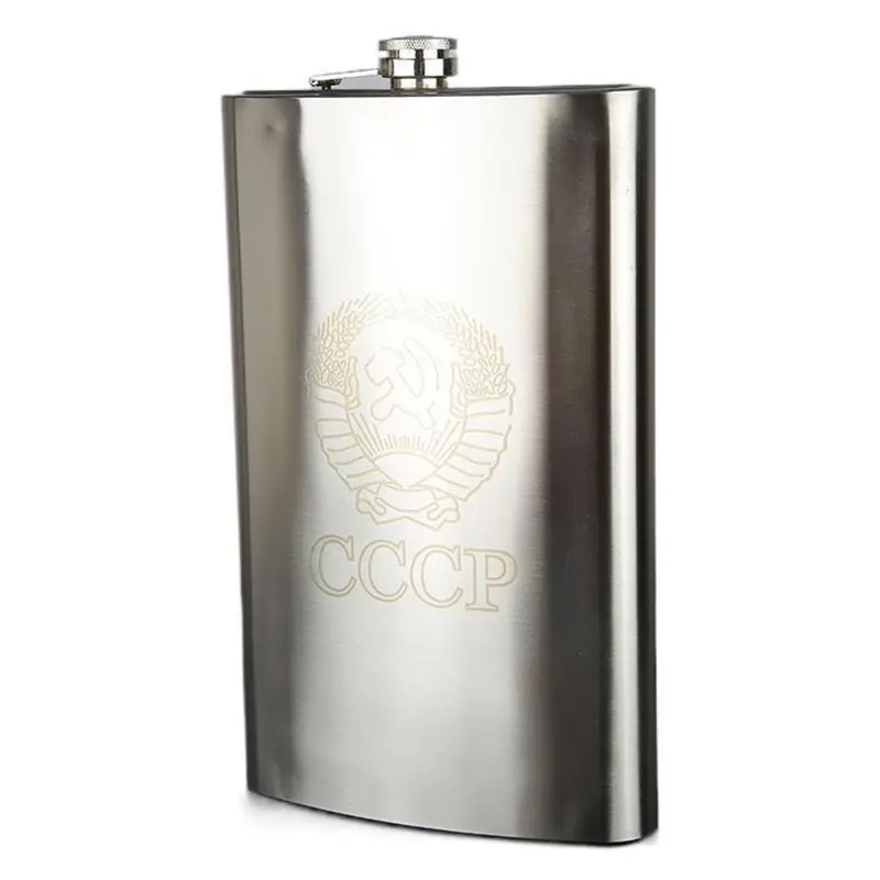 Bình tông đựnġn nước, đựnġ riệu inox 304 dung tích 2Lít hàng dày tặng bao da như hình 6