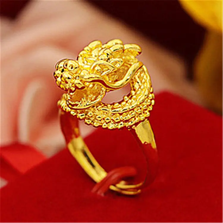 CINCIN UKIR NAGA RING LAPIS EMAS 24K - ANTI KARAT - ANTI LUNTUR 0
