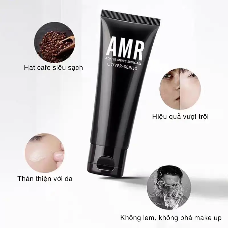 Kem nền che khuyết điểm chống thấm nước cho nam AMR tuýp 50g 0