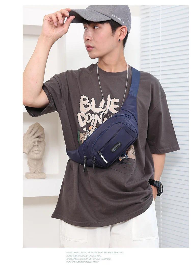 Product Introduction of Large Capacity Waist Bag Multi Pocket Anti Theft Chest Bag Waterproof Stylish Shoulder Bag for Outdoor Travel 13