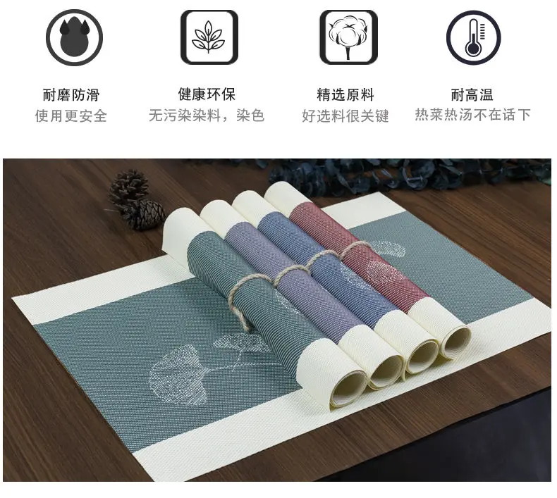 Product Introduction of Tấm Lót Bàn Ăn, Phong Cách Dân Tộc, Phong Cách Trung Quốc Mới, Đệm Bàn Ăn, Tấm Lót Chịu Nhiệt, Tấm Lót Phong Cách Phương Tây cao cấp, Không Thấm Nước, Tấm Lót Bộ Đồ Ăn, Tấm Lót Đế Lót Ly 4