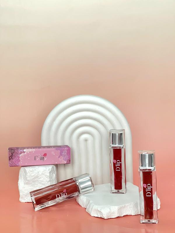 D'lip  Watery Tint Combo 2 son tặng kèm gương lược và cọ mội , bền màu không trôi dính cốc 5g 4