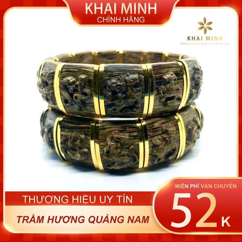 [Cao Cấp] Lách Tay Trầm Hương Sánh Chìm 12 Con Giáp Lên 8k Sang Trọng - Trầm Hương Quảng Nam - Hàng thơm đậm, chất lượng, đẹp. Đổi trả miễn phí. 0