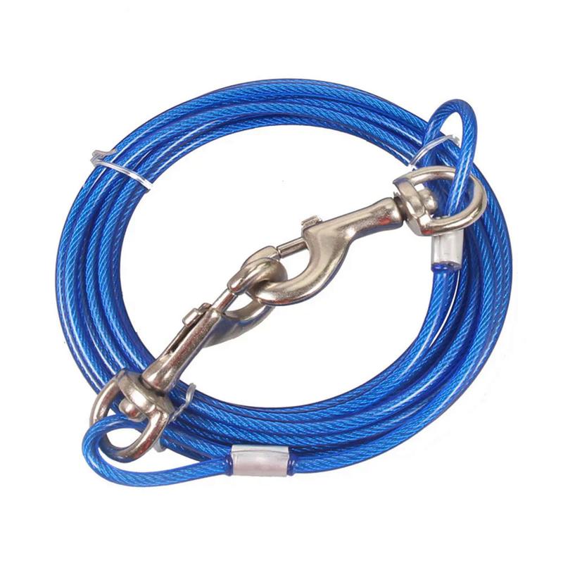 Product Introduction of Dog Tie Out Cable 3/5/10M Dog Runner For Yard Steel Wire Dog Leash With  Superior Clips Outdoor Dog Chains Large Dog Lead 10