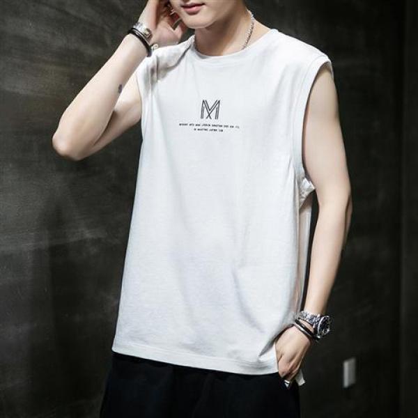 Vest Men's Street Wear Loose Summer Sports Wear Waistcoat Plus Size Sleeveless T-Shirt 7