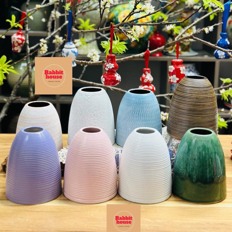 Bình cắm hoa để bàn/ bình chuông mini gốm sứ Bát Tràng