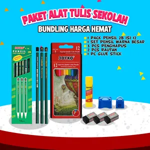 Paket alat tulis sekolah pintar /paket ATK sekolah hemat lengkap Joyko