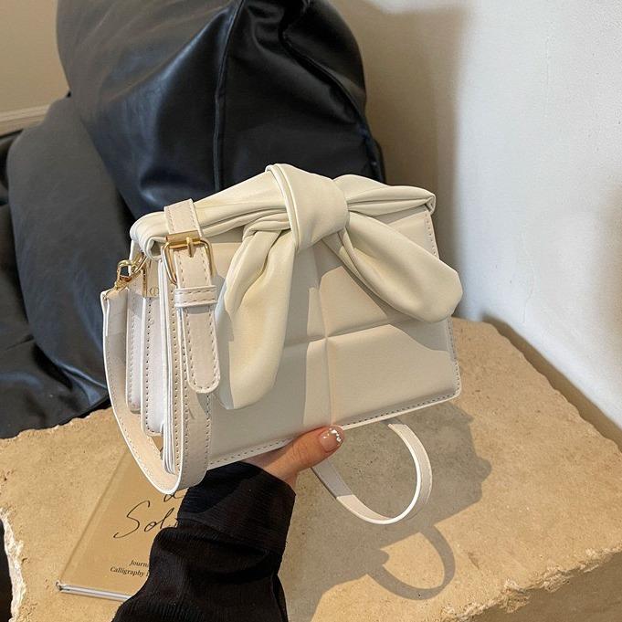 Túi xách nữ Mint Store túi đeo chéo xinh xắn dáng hộp quai nơ da pu trơn mềm bag 736