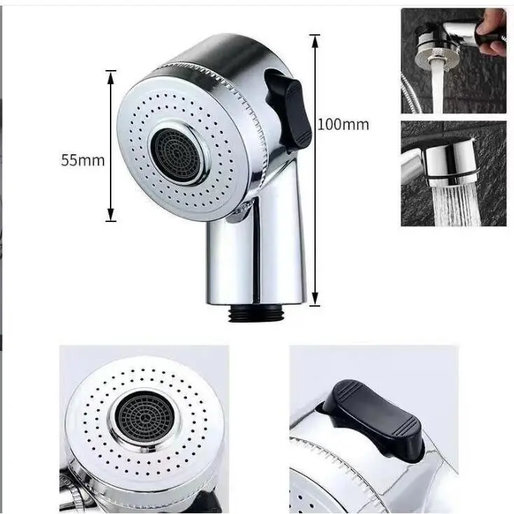 Đầu Vòi Hoa Sen Nhỏ Cầm Tay Chất Liệu ABS, Để Thoa Dầu Gội Đầu, Thích Hợp Cho Salon Gội Đầu, Loại Công Tắc Bên, Phụ Kiện Phòng Tắm, Bộ Phần Cứng, Q1, VNB15 4
