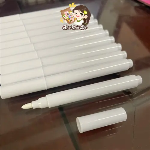 Bút viết lên bảng acrylic, gương, bề mặt kính, mực trắng dễ tẩy xoá 5