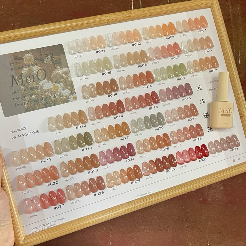 [ GIÁ SỐC GIỜ VÀNG ] Sét sơn gel Thạch Đục MeiO chính hãng 32 màu - Sơn móng tay tone nail ngọt ngào chất trong veo (kèm bảng màu)