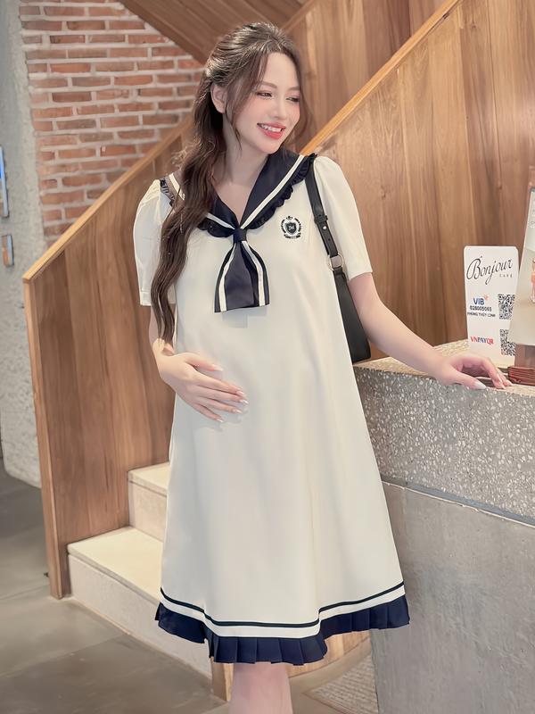 Váy Đầm Bầu Thiết Kế Công Sở Dáng Suông Joamom JVB0067