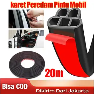 [Ready stock]20M Rubber Car Door Damper / Door Edge Protector Protected Door Lining Car Door Trim U Shape Door Edge Bumper Strip Sound Insulation Sealing Soundproof Strip Rubber Trim Strip Weatherstrip