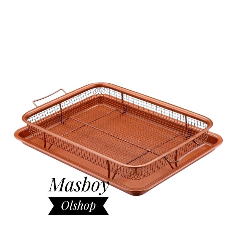 Crisper Tray Fika Oven Tray Nampan Peniris Minyak Cooling Rack Baking Tray 3
