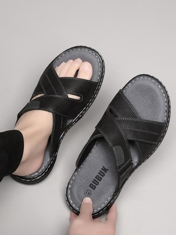 Men's Casual Solid Color Slides, Fashionable Comfortable Soft Sole Slides for Beach, Outdoor, Daily Wear, Breathable Comfortable Shoes for Men, Boy 1