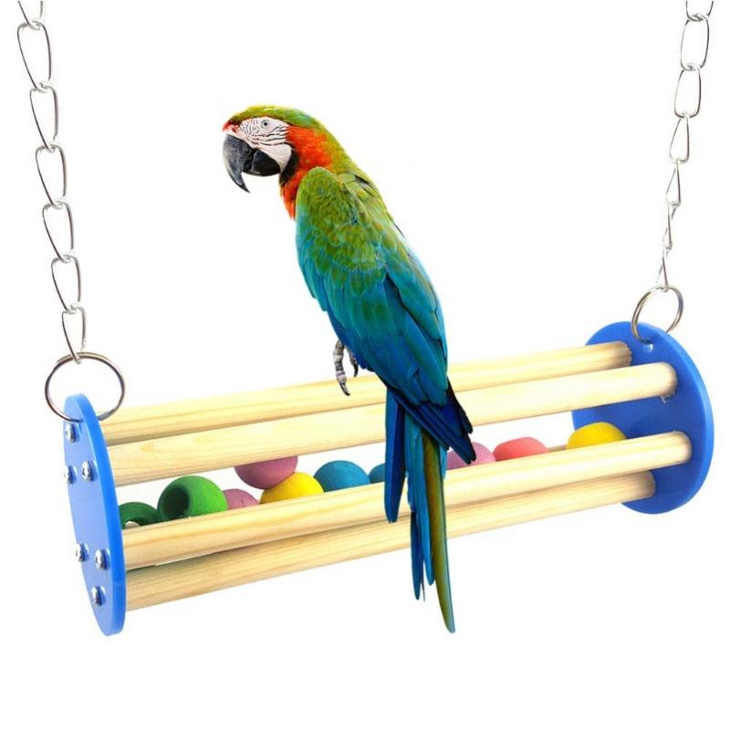 Product Introduction of Pet Bird Squirrel Parrot Bead Chain Chewing Climbing Swing Bite Toy Cage Decor Birds Accessoires Parrot Accessories Bird Toys 7