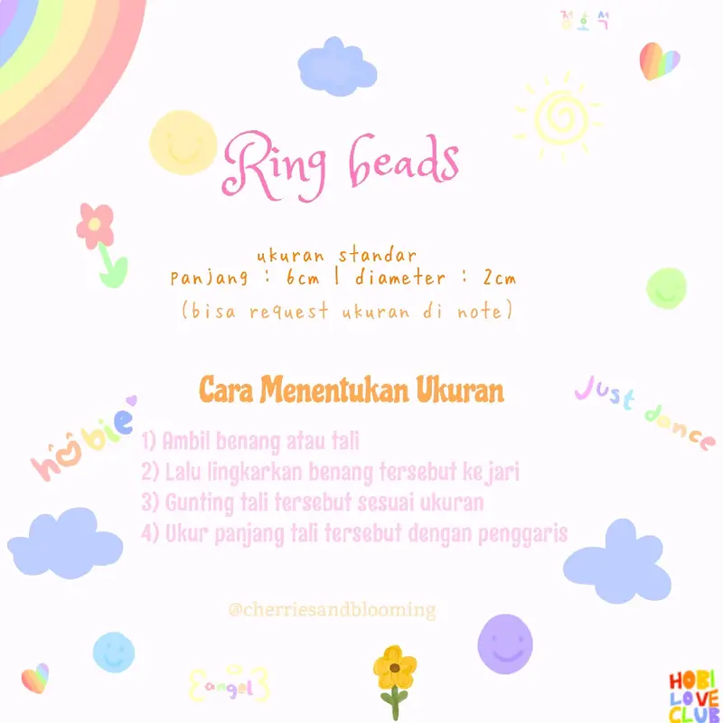 set ring beads, cincin manik aestethic 1