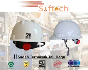 HELMET SAFETY V-GARD - PROYEK SNI ISO (Nylon based + Fastrack)