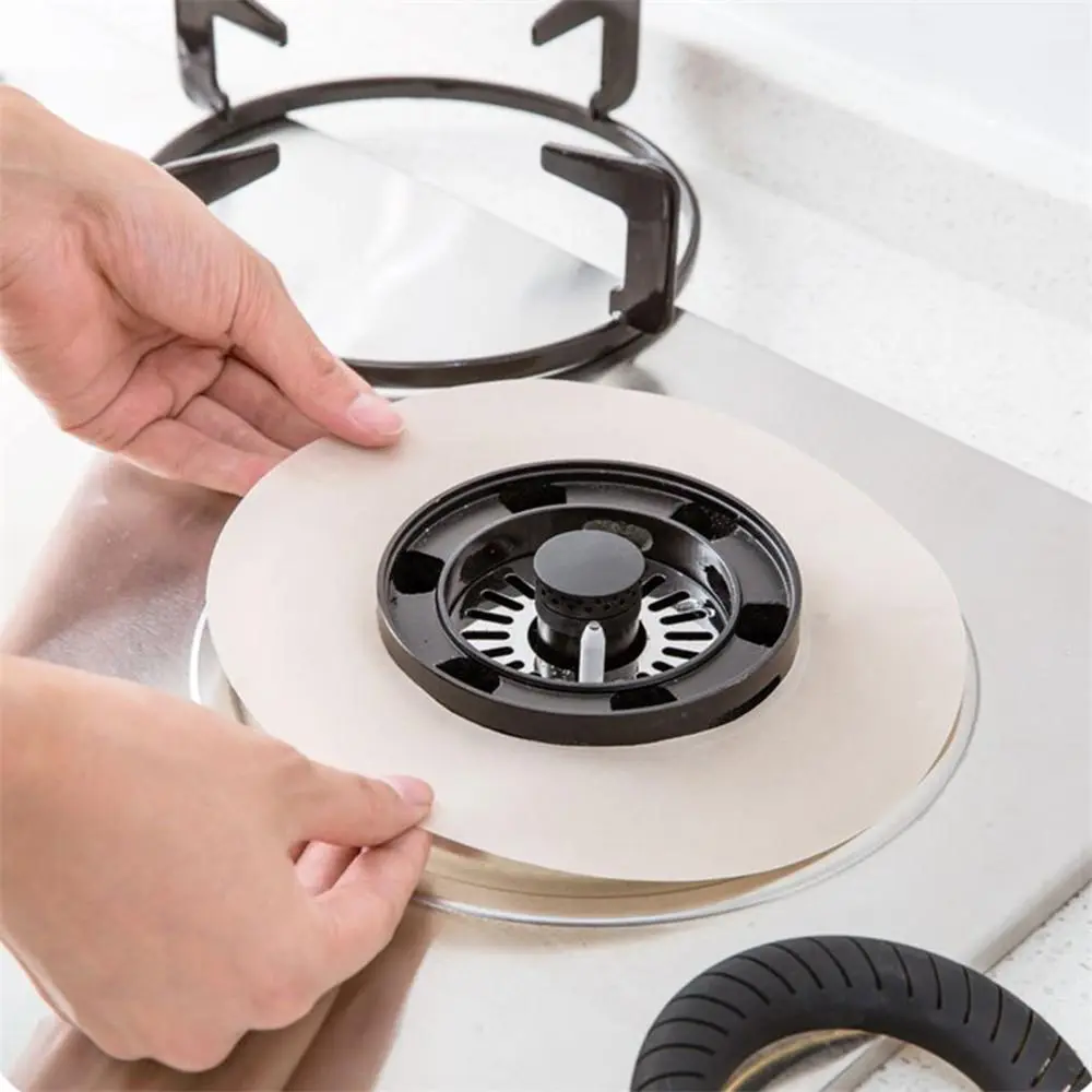 New Round Gas Protections Range Hob Gas Stove Protection Doormat Oil and Antifouling Cleaning Pad Cover Kitchen Tools