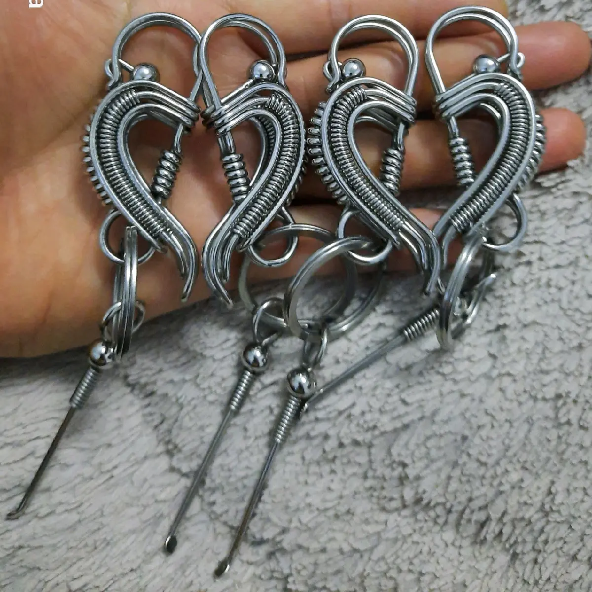 Móc khóa inox chim khách