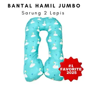 By Chibee - Bantal Hamil Jumbo - Sarung 2 Lapis Bisa Dilepas Pasang