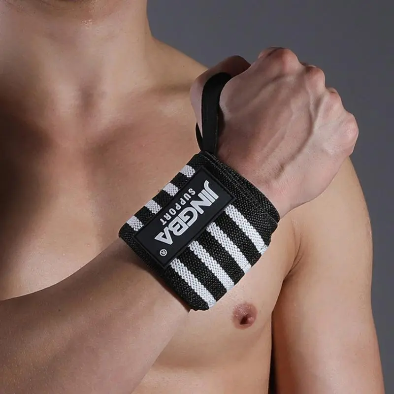 Adjustable Wrist Support Wrap, Fashion Striped Elastic Wristband for Men and Women Daily, Sports Gear Wrist Guard for Basketball Badminton 1
