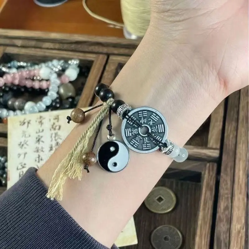 [Wuji] Shuangsheng Taiji Mountain Ghost Spend Money Bracelet Tao Series Youth New Chinese Style Carrying Strap Woven Hand Accessory Bracelet