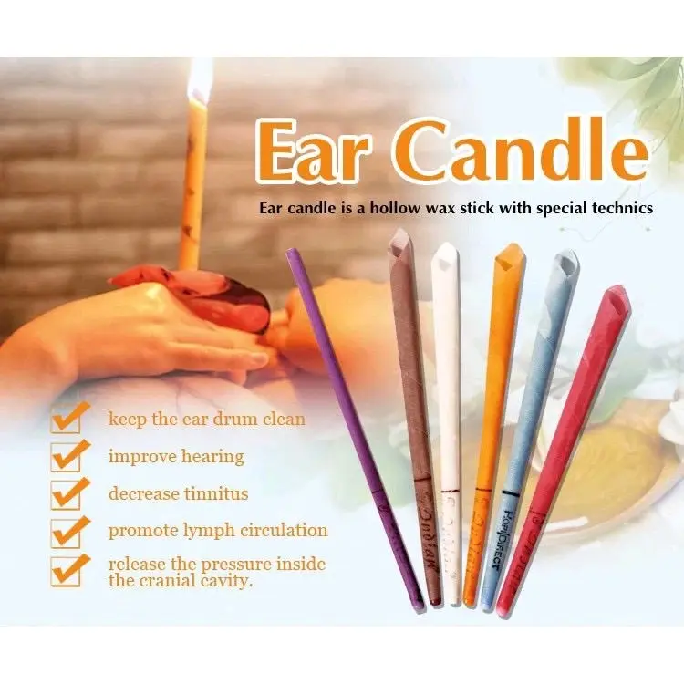 100 Pcs Asli Ear Candle Indian Tipe Terompet with Plug Murah Grosir Origin Lilin Pembersih Telinga Pembersih Kotoran Telinga korek ku