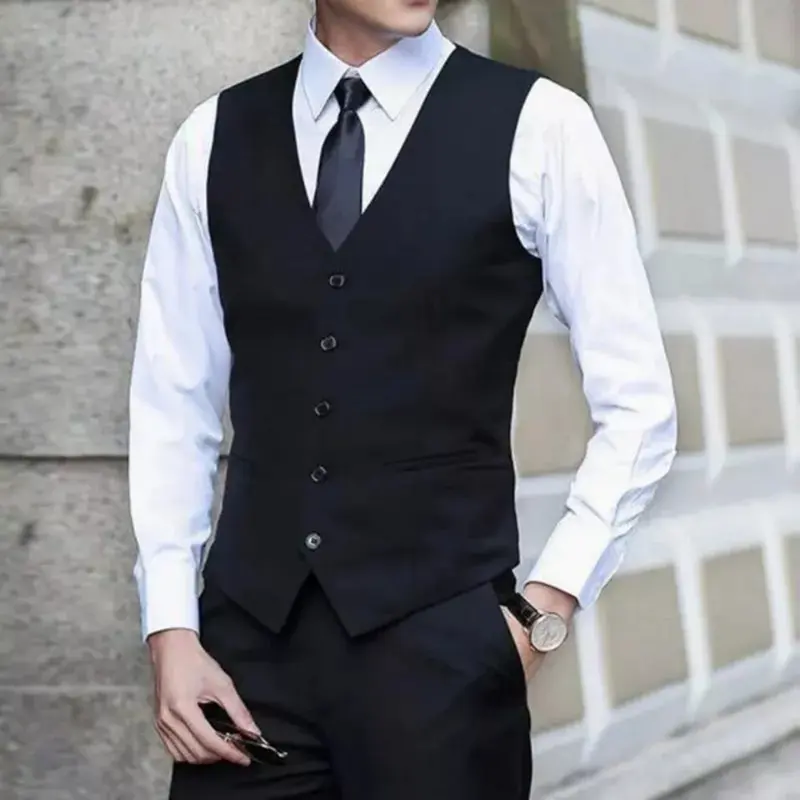 Rompi Jas Formal Pria Blazer Hitam Casual Keren 3