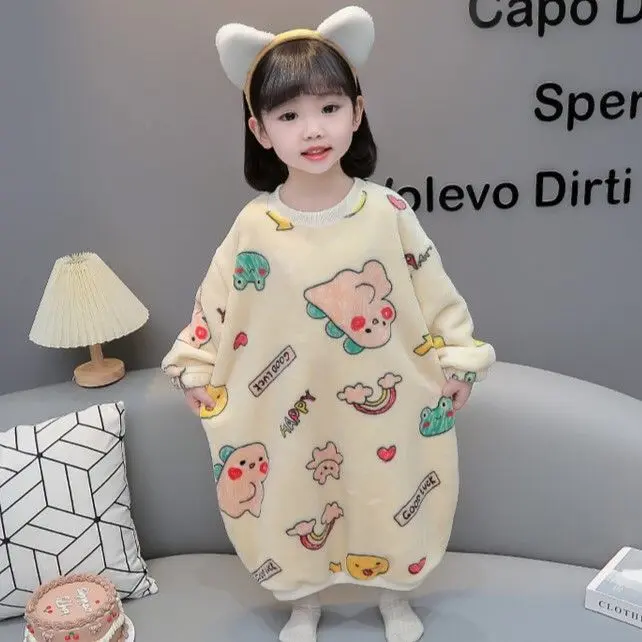 Túi Ngủ Trẻ Em Bé Chất Liệu Lông Cừu San Hô, Thích Hợp Cho Mùa Thu Và Mùa Đông, Chăn Chống Đá Cho Trẻ Em, Lót Lông Cừu vải nỉ, Ấm Áp, Thích Hợp Cho Bé Mặc Nhà, Váy Ngủ, Mùa Đông Nhộng Chũn 1