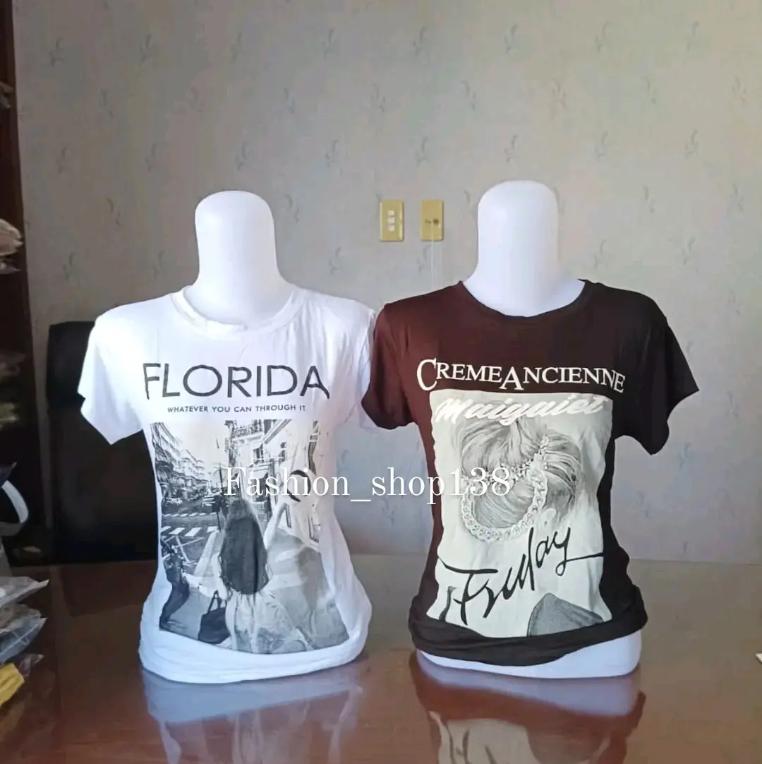 Kaos Lengan Pendek Kaos Cewek Kaos Adem Hitam Putih Santai
