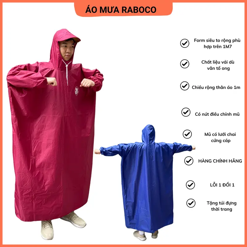 SIZE 1M4 Áo mưa bít bông tuyết không xẻ tà, áo mưa hoa tuyết,chất liệu bông tuyết, đi mưa, xe máy, xe đạp, mềm, dẻo, dai 6