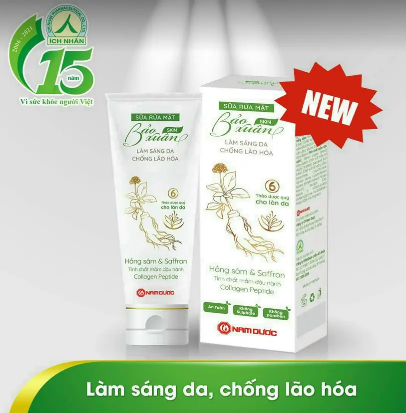 Sữa rửa mặt Bảo Xuân hỗ trợ làm sáng da ngừa lão hóa