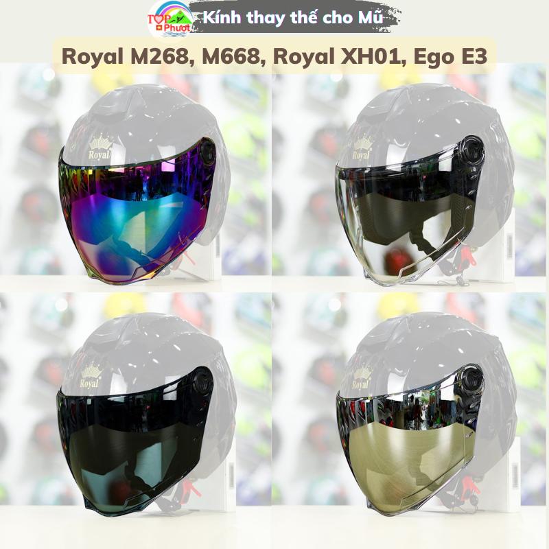  Kính Royal M268 Royal XH01 Royal M668 Ego E3 Kính rời thay thế mũ bảo hiểm Royal M268 Royal XH01 Ego E3 Royce XH01 Royce XH02 Royce M268 