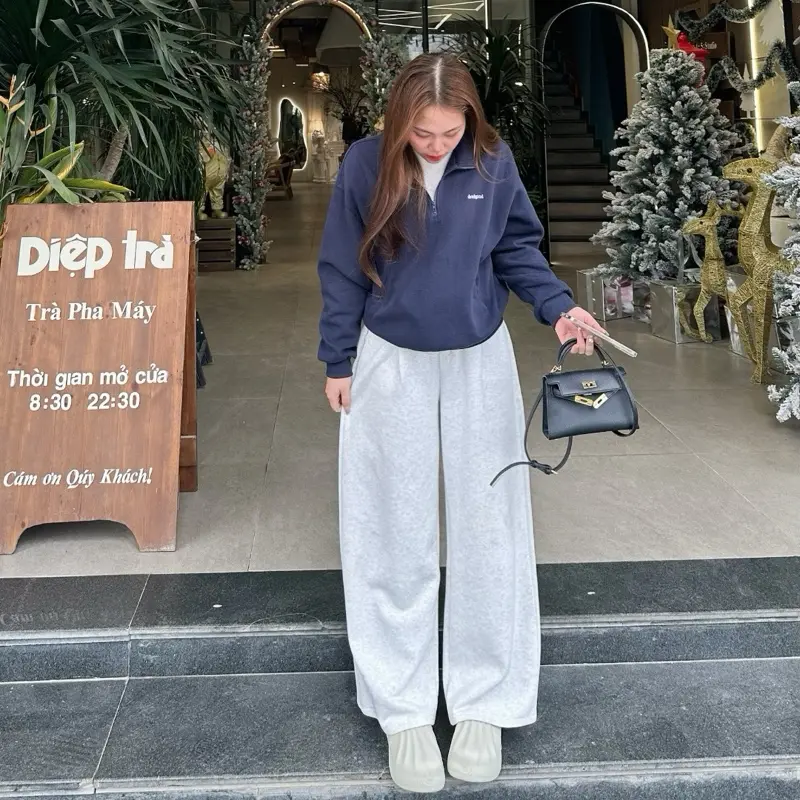 Quần suông nỉ cá tính bigsize (n2)