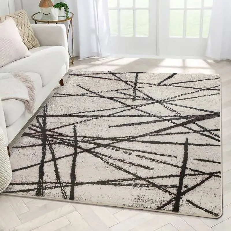 Boho Style Abstract Pattern Rug, Non-slip Soft Comfortable Floor Mat, Runner Carpets, Unique Rugs,  Decorative Area Rug for Home Living Room Bedroom Kitchen 2