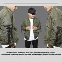 Gambar Jaket Bomber VARSITY Panjang Pria bordir ROCKSTENDED Nyaman Keren Casual - Green army, S dari Rockstended store Kab. Bandung Barat 4 Tokopedia