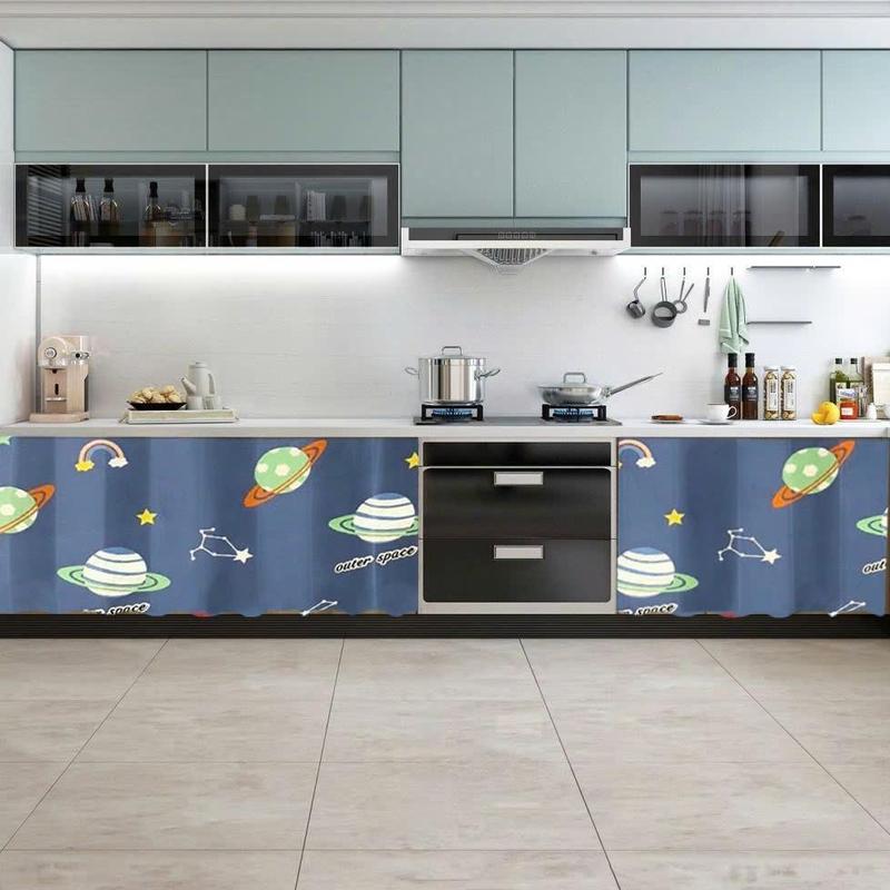 size lớn 3m Rèm che bếp dán kệ bếp bồn rửa chén tủ bếp mini phòng trọ KÈM GAI DÁN tiện dụng