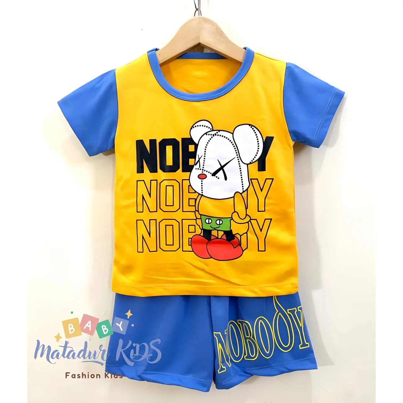 MATADURKIDS -SETELAN ANAK LAKI LAKI  MOTIF NOBODY 0-7 TAHUN
