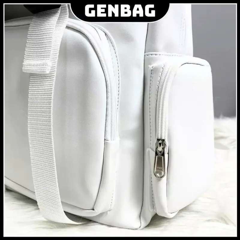 Balo da Pu mịn nắp gập 5 ngăn chống sốc đựng vừa lap 15.8icnh cực sang trọng phong cách Hàn Quốc. Nam Đeo Vai Bag 5