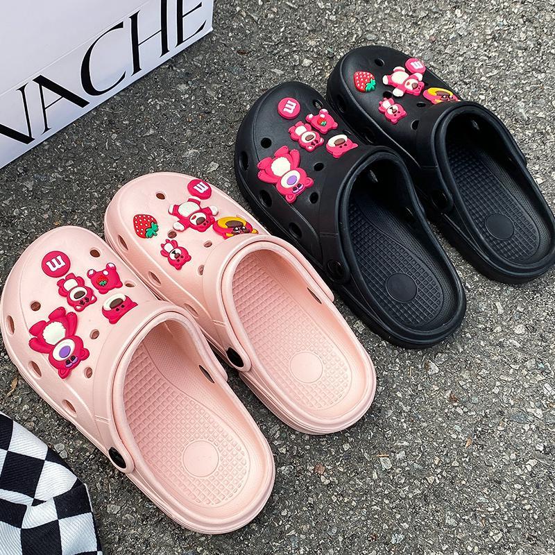 Shoes Women's Slippers Popular Personalized Thick-Soled Slippers Men's Outerwear 2023 New Baotou Sandals Sandals Beach Shitting Feeling Men's Sandals Slippers 8