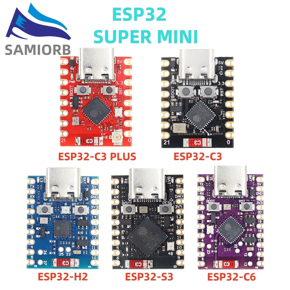 SAMIROB ESP32-C3 ESP32-S3 ESP32-H2 ESP32-C6 Development Board ESP32 C3 SuperMini WiFi Bluetooth ESP32C3 Expansion board